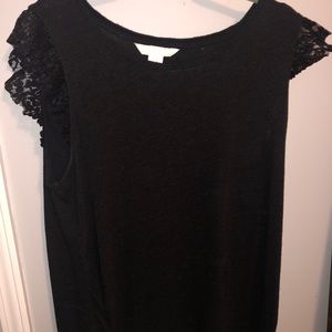 Lace cap sleeve blouse